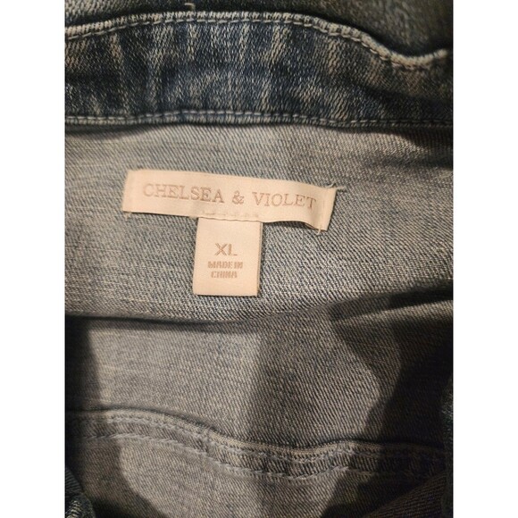 Chelsea & Violet Denim Jean Jacket Womens XL - Picture 2 of 6